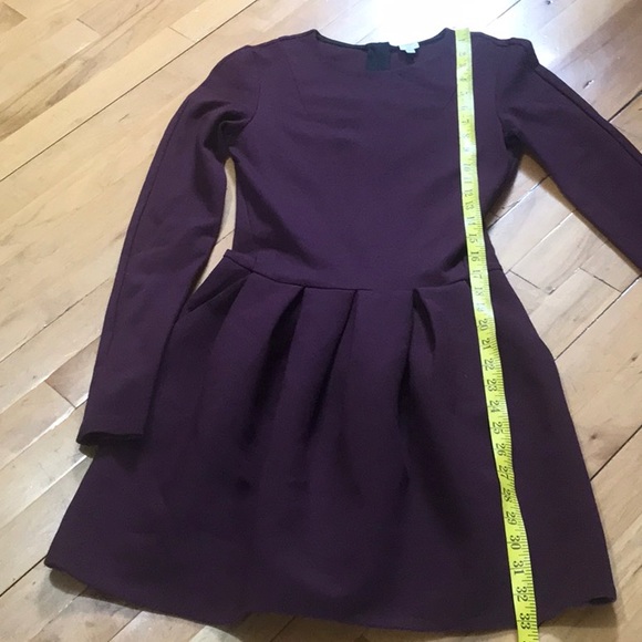 Wilfred Free Tartine Burgundy Fit And Flare Dress - Picture 11 of 16